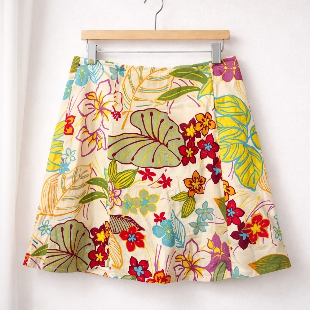 Izod Botanical Tropics 100% Cotton A-Line Skirt (058)